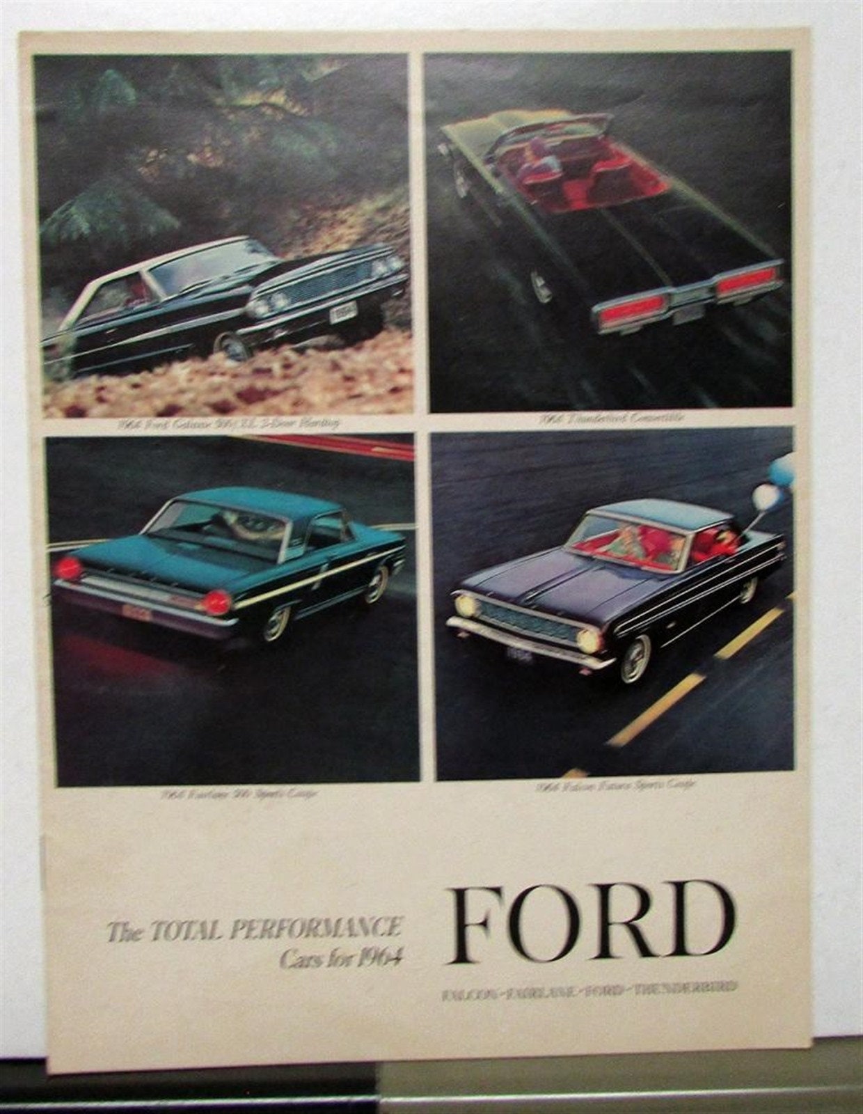 1964 Ford Falcon Thunderbird Fairlane Total Performance Sales Brochure Original