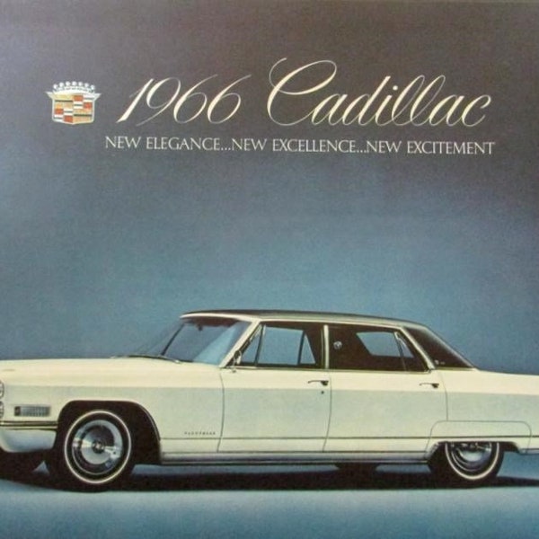 1966 Cadillac Fleetwood DeVille Calais Series Smaller Sales Brochure Original