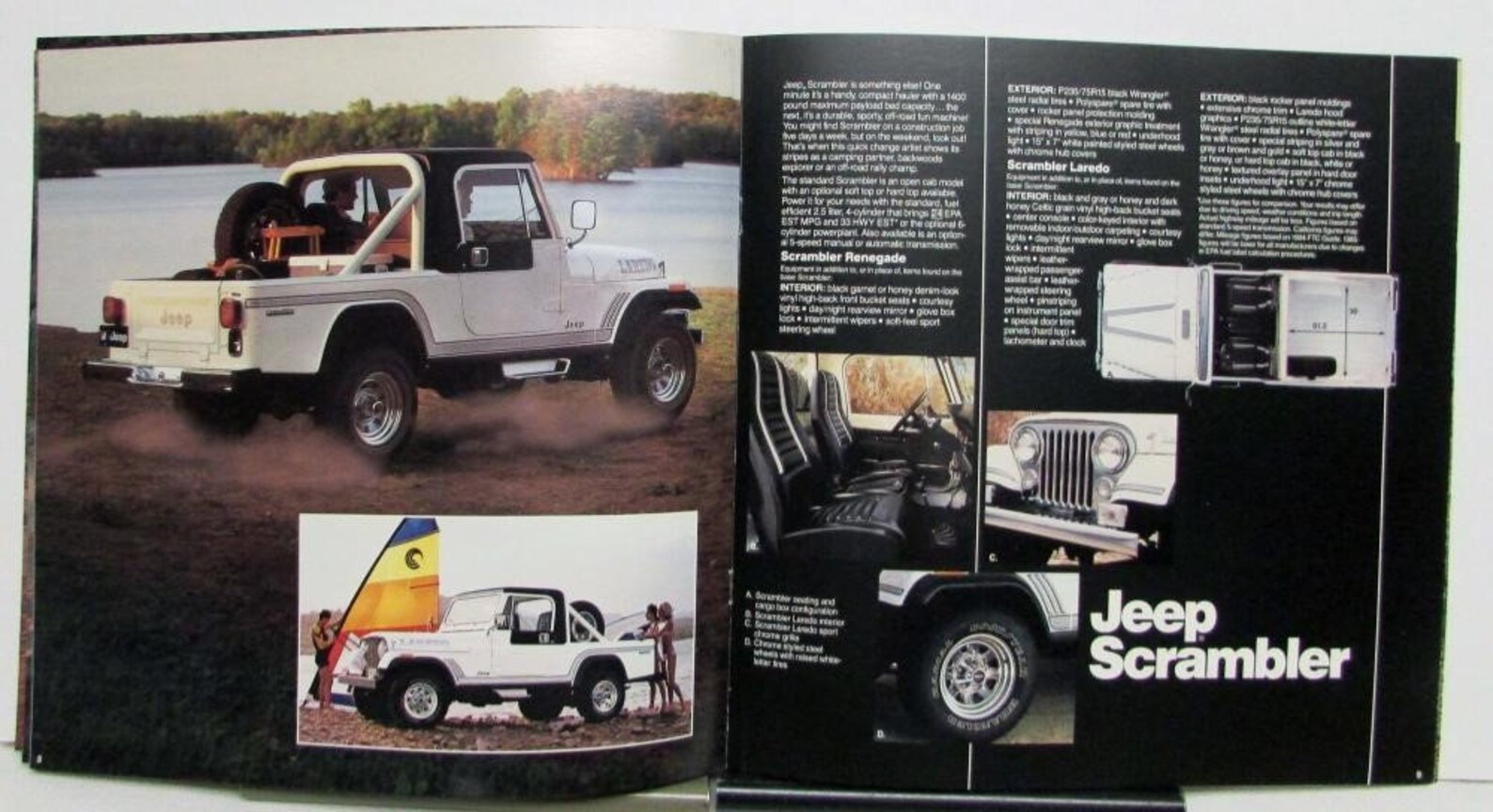 1985 Jeep CJ Scrambler Pickup Options Accessories Sales Brochure Etsy
