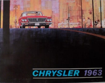 NOS Mopar 1963 Chrysler New Yorker 300 Newport Color Dealer Sales Brochure