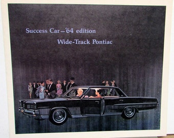 1964 Pontiac Wide-Track Bonneville Star Chief Catalina Grand Prix Wagon Brochure