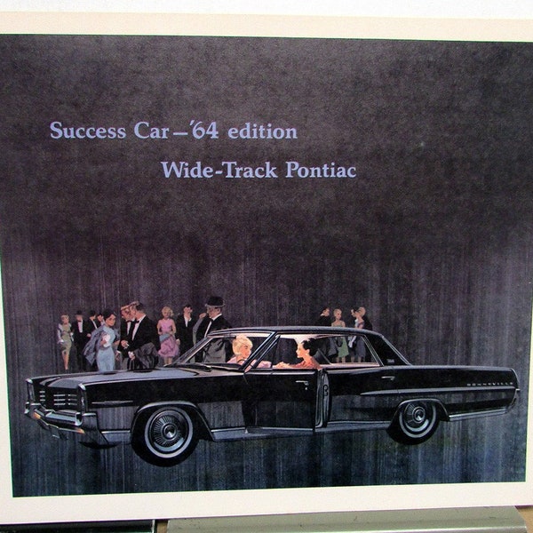 1964 Pontiac Wide-Track Bonneville Star Chief Catalina Grand Prix Wagon Brochure