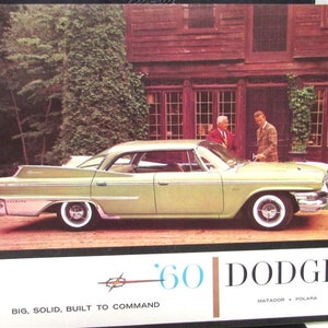 1960 Dodge Händler Color Sales Broschüre Matador Polara