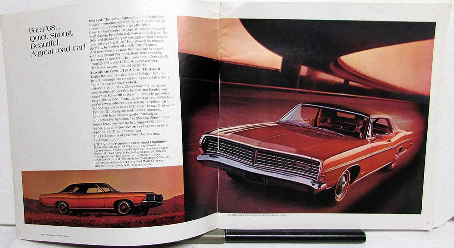 1968 Ford LTD XL Wagon Galaxie 500 Custom 500 Oversized Sales Brochure