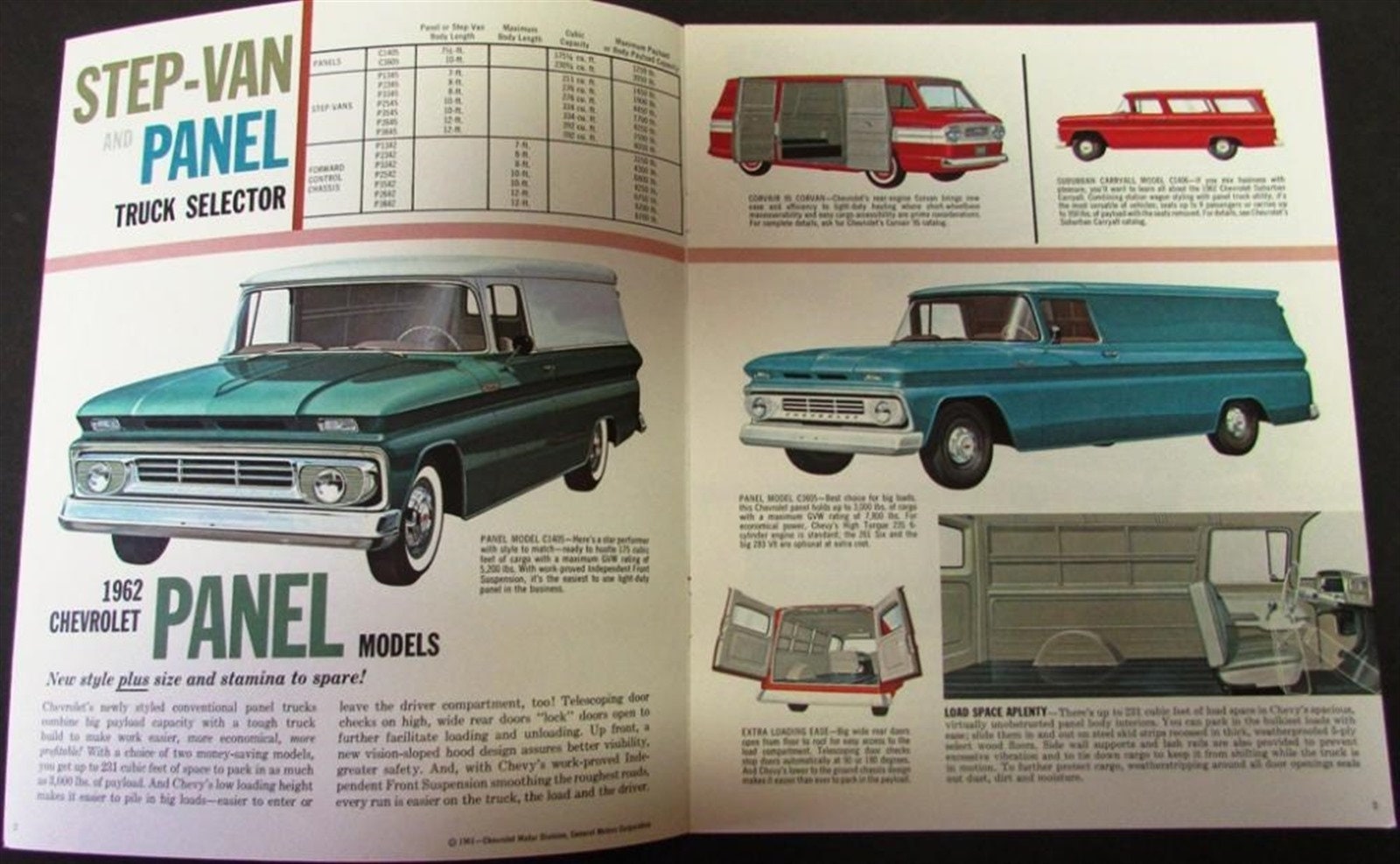 1965 Chevrolet Panel Truck & Step-Van Brochure Excellent