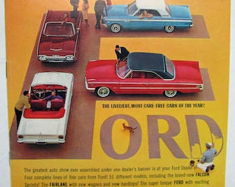 1963 Ford Falcon Fairlane Thunderbird Sales Brochure Revised 12-62