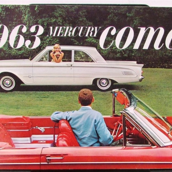 1963 Mercury Comet S-22 Conv Sedan Custom Villager Wagon Sales Brochure XL Orig