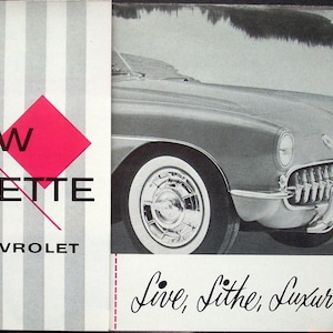 Original 1956 Chevrolet The New Corvette Dealer Sales Brochure Folder