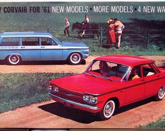 1961 Chevrolet Corvair 500 700 Coupes Monza Lakewood Greenbrier Verkaufsbroschüre