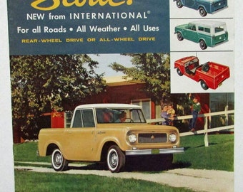 Brochure de vente International Harvester Truck Model Scout de 1961