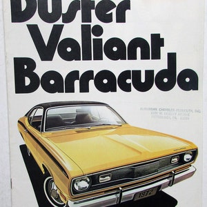 1972 Plymouth Barracuda Cuda Duster Valiant Chrysler Color Sales Brochure