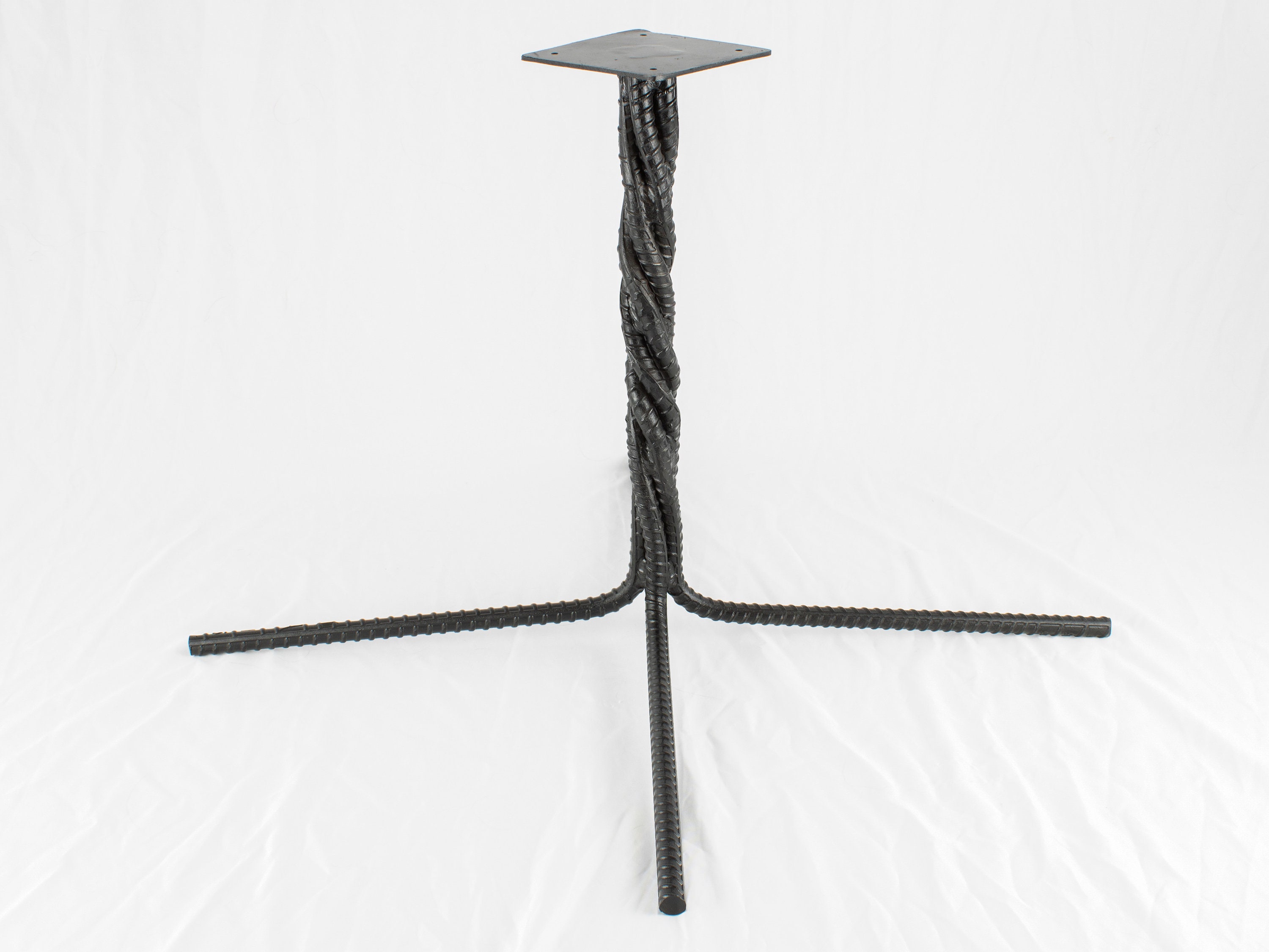 Rebar Table Base, End Table Base, Table Base for Round Table, Twisted