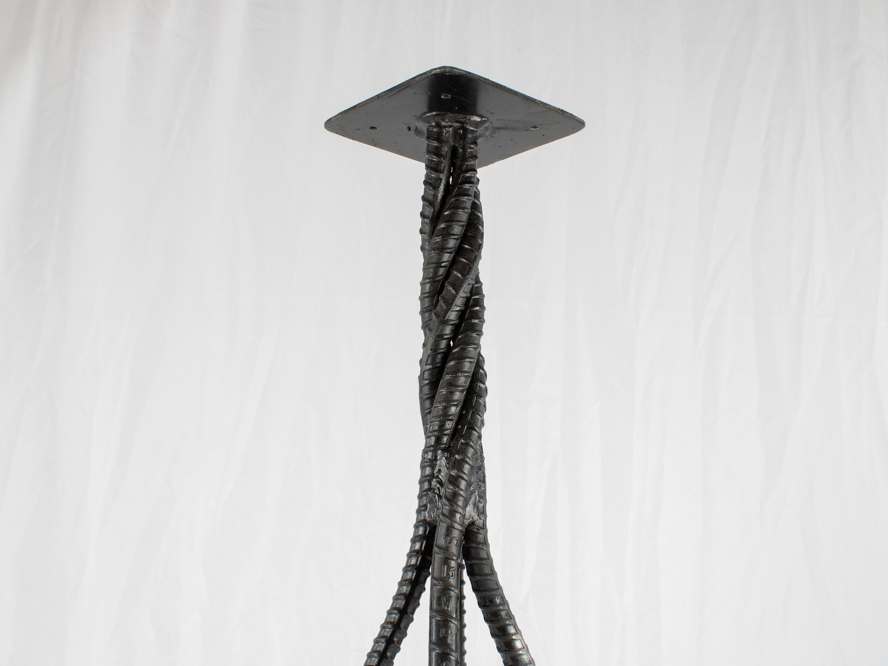 Twisted Rebar Table Base, Angled Legs, Coffee Table Base, Welded Rebar
