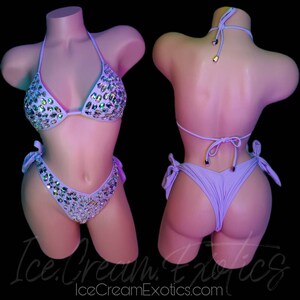 Lilac crystal bra set size M-L