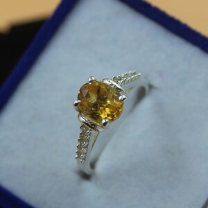 Citrine Ring, 925 Silver Ring, Gemstone Ring, Statement Ring, Women Ring, Wedding Ring, Natural Citrine, Dainty Ring, Handmade Ring