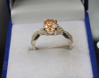 Oval Morganite Ring - 925 Sterling Silver Ring- Pink Gemstone Ring- Promise Ring- Wedding Ring - Anniversary Birthday Gift For Her