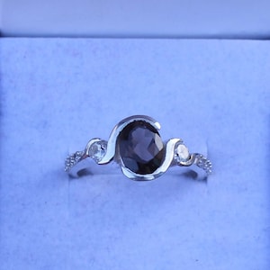Smoky Quartz Ring 925 Sterling Silver Ring Brown Gemstone Handmade Ring Wedding Ring Anniversary Ring Statement Ring Gift for Women