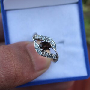 Smoky Quartz Ring- Engagement Ring- 925 Sterling Silver Ring- Statement Ring- Promise Ring- Anniversary Ring- Wedding Ring- Gift For Women