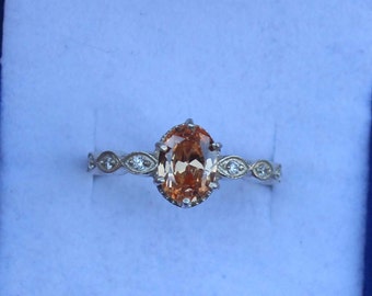 Morganite silver ring Morganite Engagement Ring Pink Morganite Ring Sterling Silver Ring Promise Ring Anniversary Gift Oval Ring