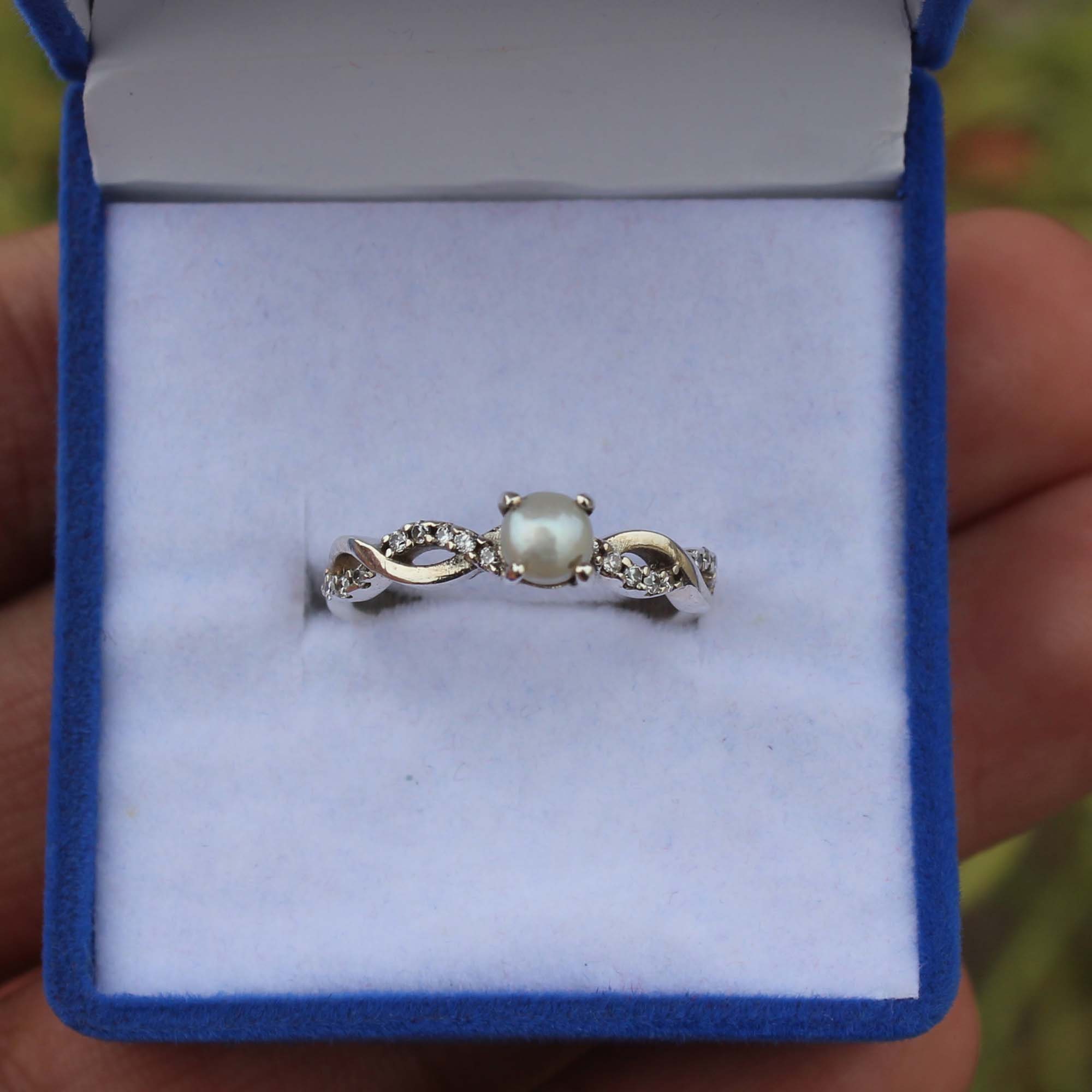 Pearl Rings Pearl Rings Tiny Pearl Ring Stackable Ring Etsy