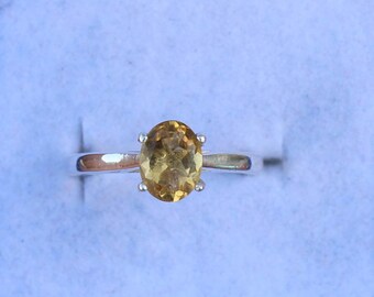 Natural Citrine Ring, 925 Sterling Silver, Handmade Ring, Oval Stone Ring, Designer Ring, Gift for Friends, Birthday Gift, Wedding ring