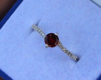 Handcrafted Garnet Ring - Unique Birthstone Gift for Her