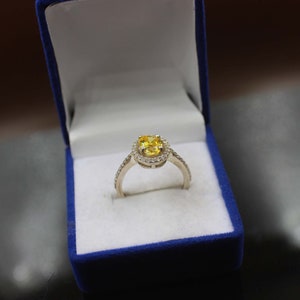 Handgemachte Gelb Saphir Ring: Sterling Silber Ring
