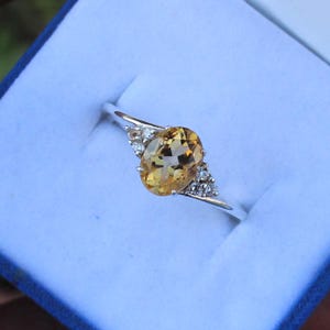 Beautiful Citrine Ring, 925 Sterling Silver, Oval Cut Ring, November Birthstone, Wedding Ring, Promise Ring, Engagement Ring, Gift For Women