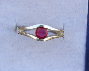 Anillo de plata de ley 925, Anillo de rubí plateado, Anillo de rubí, Anillos para mujer, Anillo hecho a mano, Anillo de boda, Anillo de plata de ley maciza 925