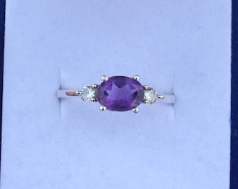 Handcrafted Amethyst Ring - Unique Birthstone Accessory