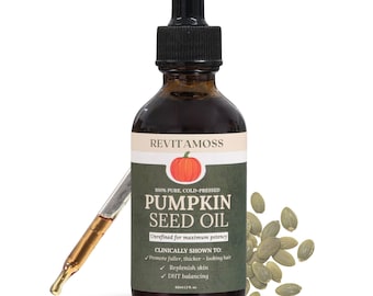 Pumpkin Seed Oil - Dark, Unrefined, Unbleached Cold Pressed Oil for Skin & Hair - Hexane Free