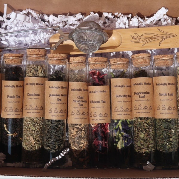 10 Loose Leaf Tea Sampler Gift Set, Verjaardagscadeaudoos, Moeder, Zus, Cadeau voor haar, Zuster, Kruidenthee, Theeliefhebber Cadeau, Herfstcadeauset