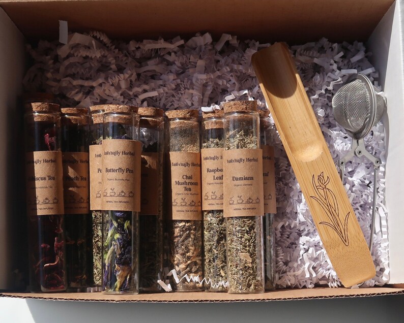 10 Loose Leaf Tea Sampler Gift Set Birthday Day Gift Box Etsy