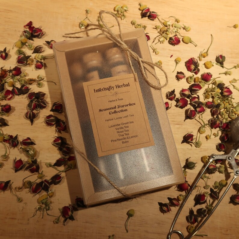 5 Herbal Tea Gift Set Herbal Tea Selection Valentines Day Etsy