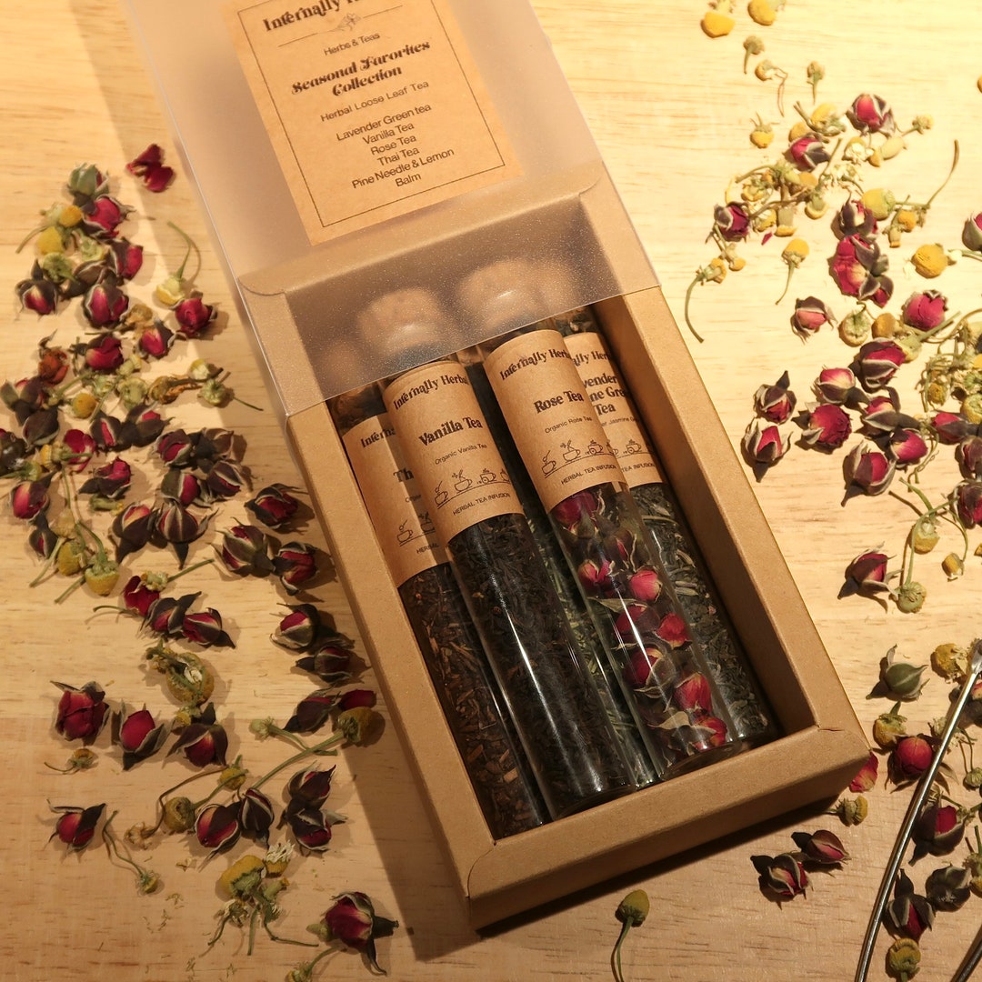 5 Herbal Tea Gift Set Herbal Tea Selection Valentines Day Etsy