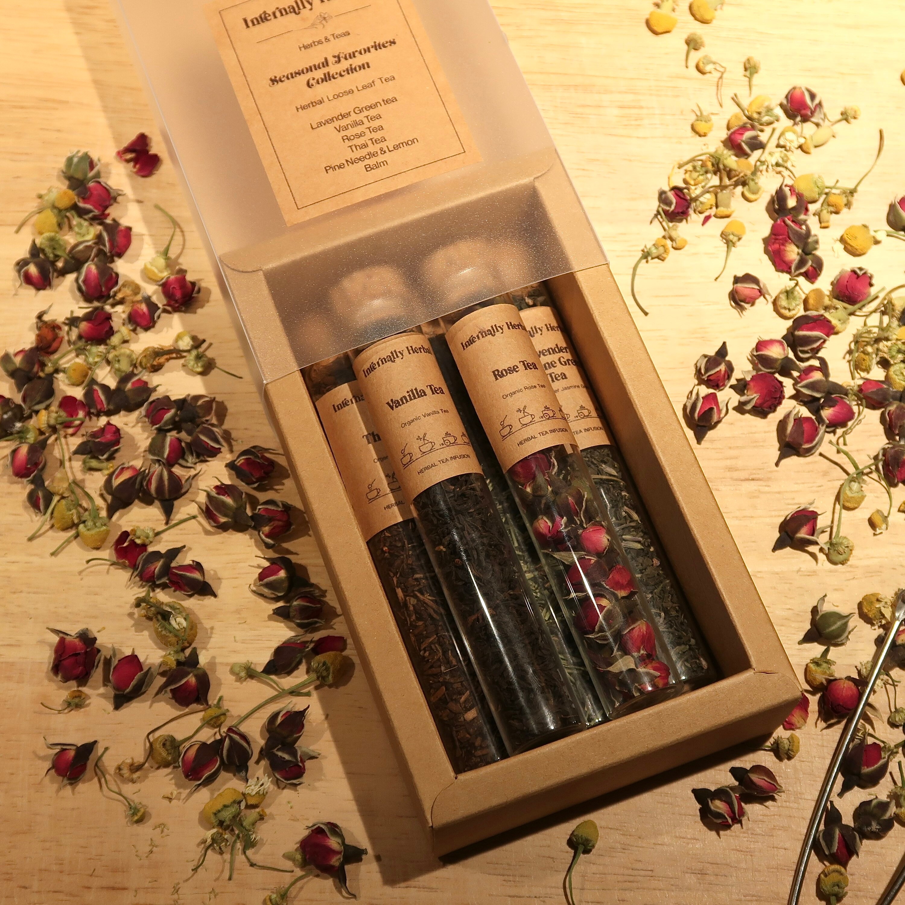 5 Herbal Tea Gift Set Herbal Tea Selection Valentines Day Etsy