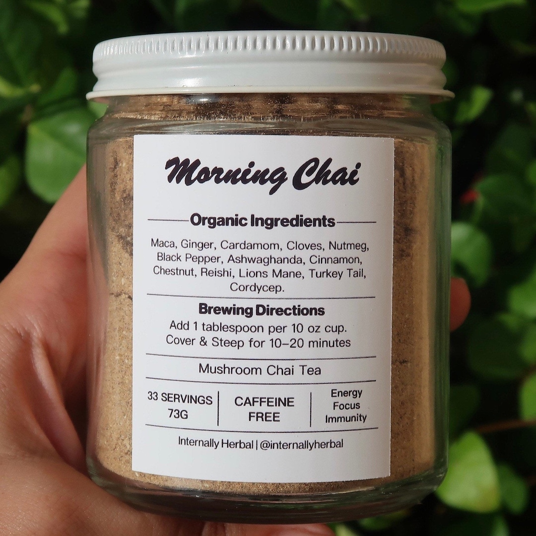 Energizing Morning Chai Mushroom Tea Etsy