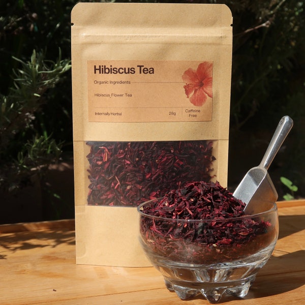 Organic Hibiscus Flower Tea | Hibiscus Tea | Culinary Grade | Herbal Teas | Natural Herbs | Organic Dried