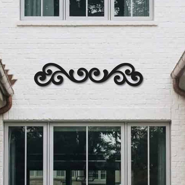 Fancy Metal Scroll Wall Decor, Metal Wall Art, Wall Hangings, Farmhouse Wall Decor, Outdoor Wall Decor, Above Door Decor, Rustic Wall Art