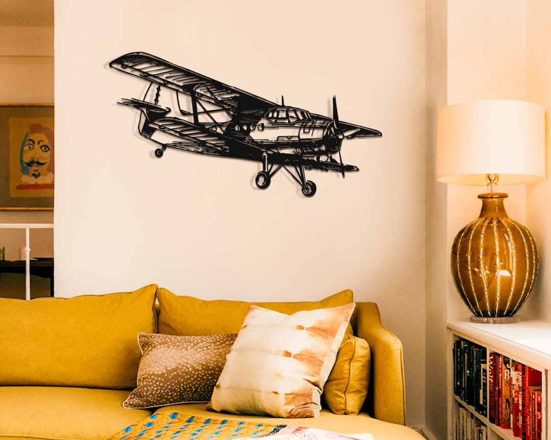 Metal Wall Art Airplane Wall Decor Aviation Wall Art Plane Etsy