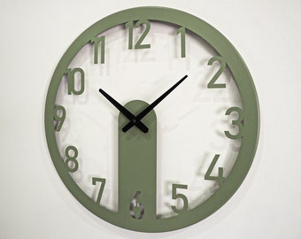 Orologio da parete silenzioso in metallo con numeri, orologio da parete unico, grande orologio da parete, orologio da parete moderno e minimalista, decorazioni per la casa, orologi da parete