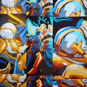 Ultrakill Gabriel and v1 ship art prints