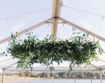 Rectangle & Square Floral Chandelier, Flower Frame, Rectangle or Square Flower Chandelier, Flower Hoop