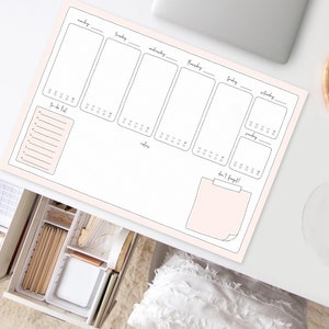 Weekly planner pad | 100% recycled paper | A3 desk calendar