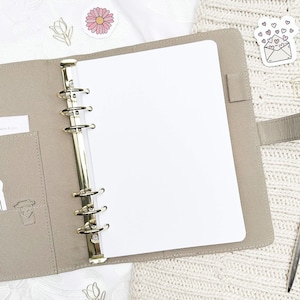Binder insert pack | 24 blank pages | 100% recycled paper | 12 sheets (24 pages)