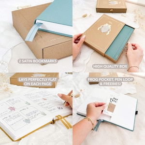 Premade Bullet Notebook | A5 Journal | Undated Planner | Personalized | Weekly spreads & monthly themes | 224 hand-drawn pages image 8