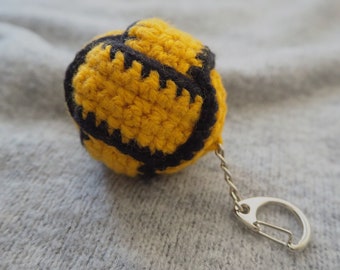 Waterpolo Ball Keychain, Water Polo Delfina Ball, Sport Team Gift, Sport Keyring, Canoe Polo Ball, Kayak Polo, Yellow Ball, Gift for Coach