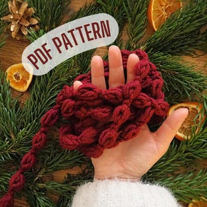 Schema PDF Ghirlanda di Natale all’Uncinetto – Tutorial Facile con Foto, Perfetto per Principianti, Decorazione Natalizia DIY