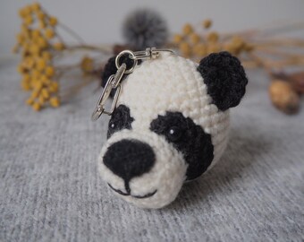 Crochet Panda Bear Keychain: 3D Amigurumi Charm