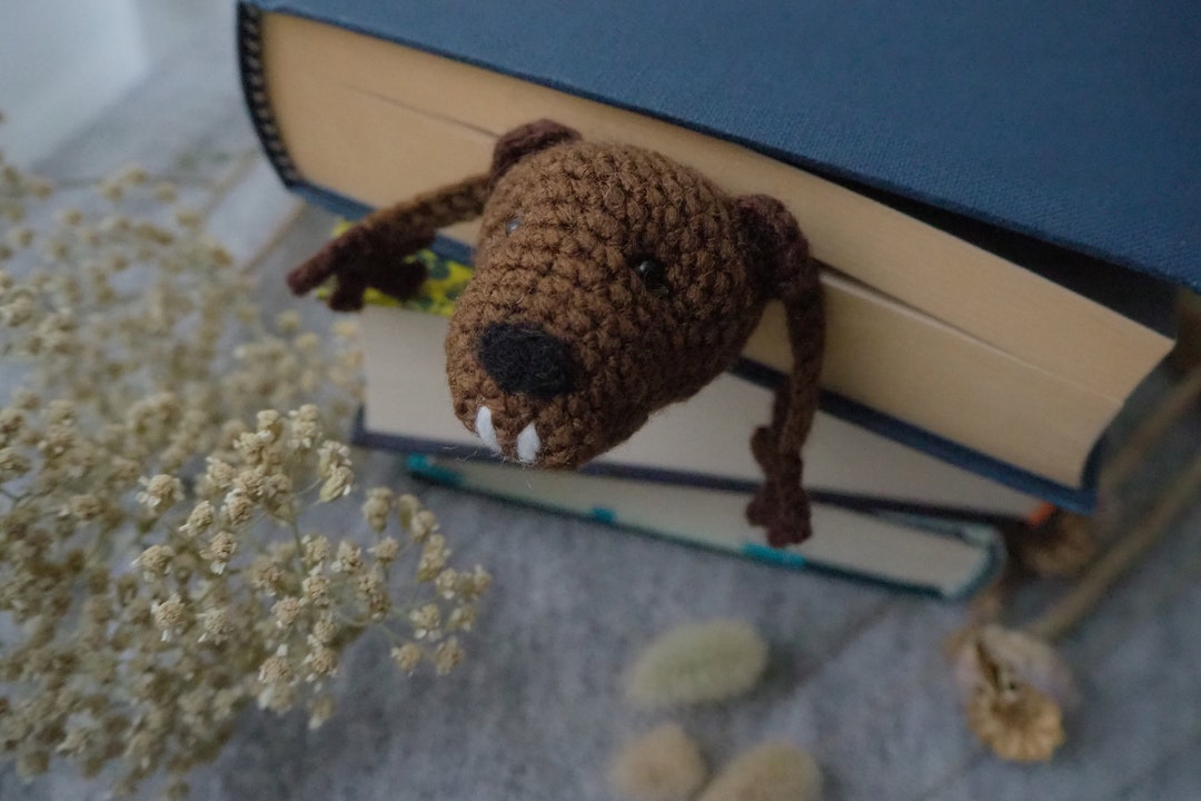 Crochet Beaver Bookmark: 3D Plush Animal Book Lover Gift - Etsy UK